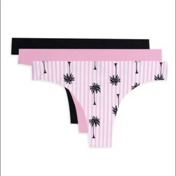 AQS Assorted Seamless Thong Panties 3 Pack - Picture 2 of 4